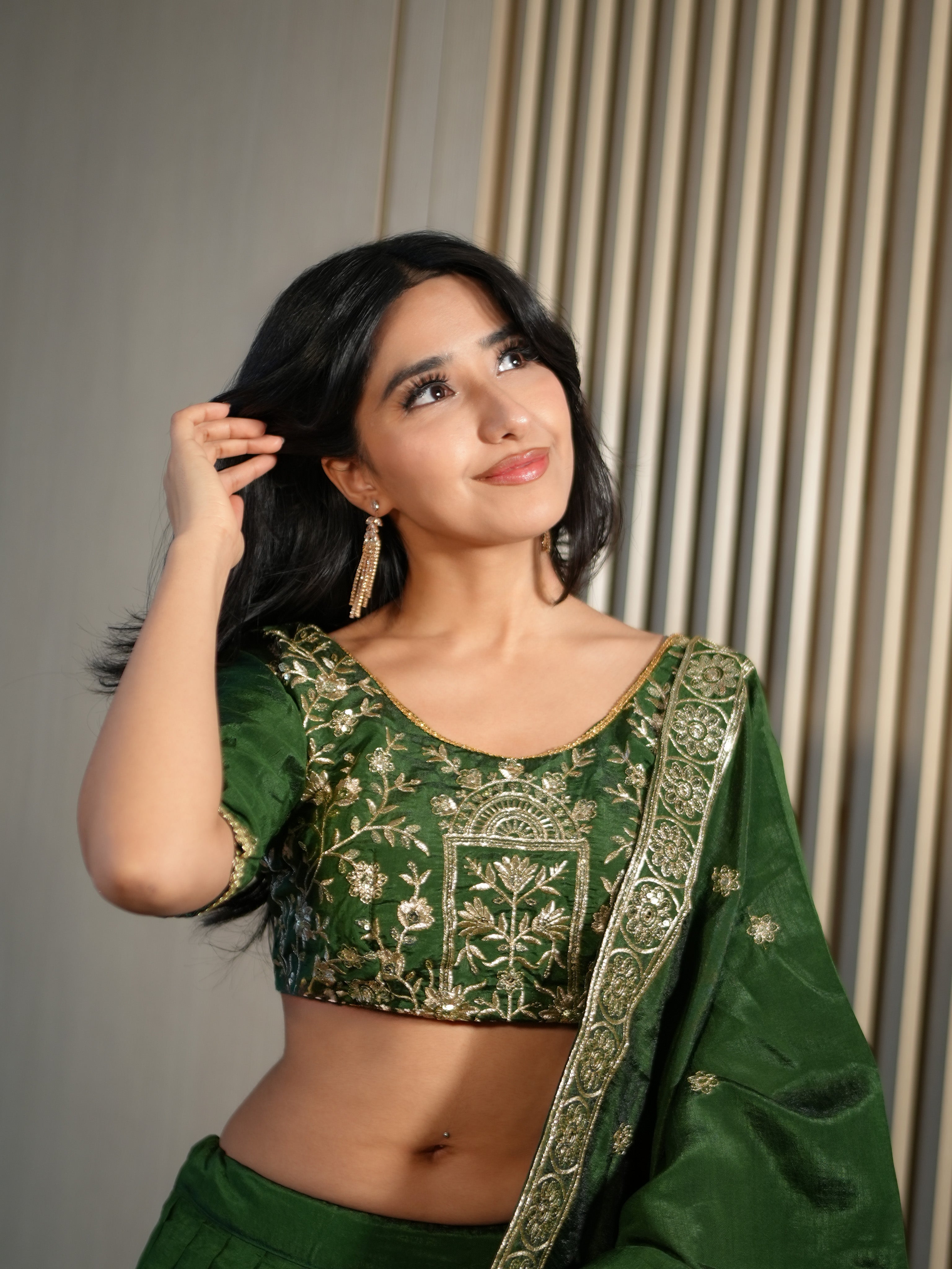 Vichitra Silk Lehenga Choli with Dupatta | Embroidered Wedding Wear Set