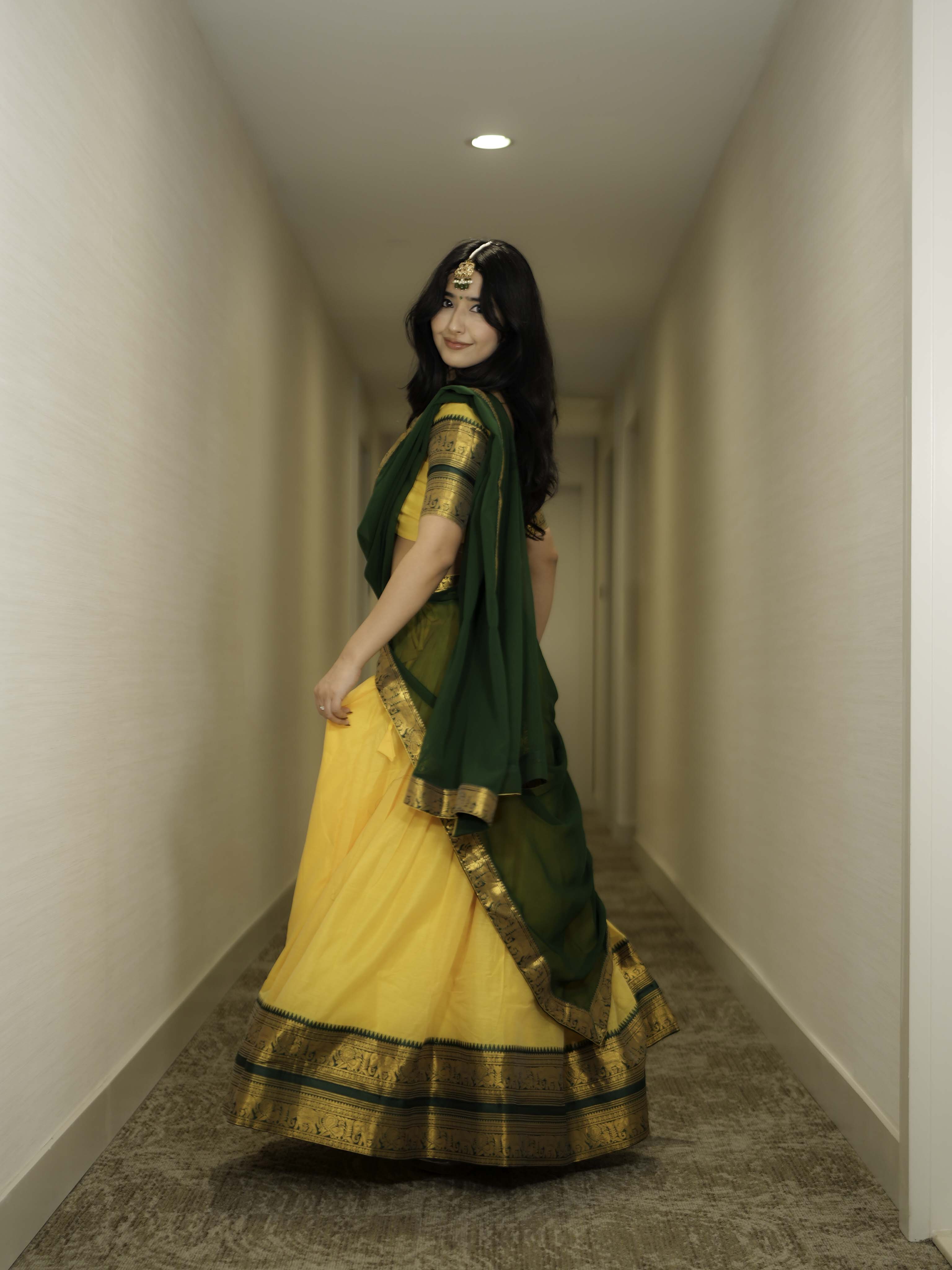 Kanjivaram Silk Lehenga Choli with Zari Weaving Dupatta Wedding Wear