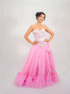 Pink Corset Blouse with Net Skirt Party Wear Designer Co-ord Set