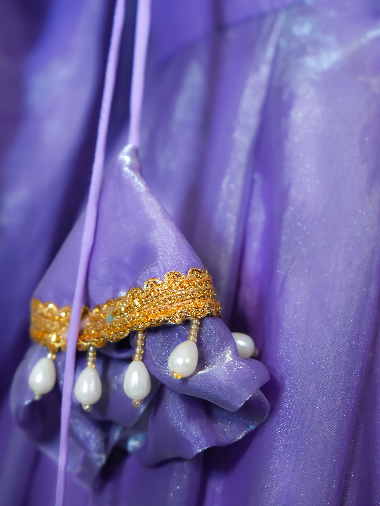 Lavender Fendy Silk Anarkali Set | Filmy Closet