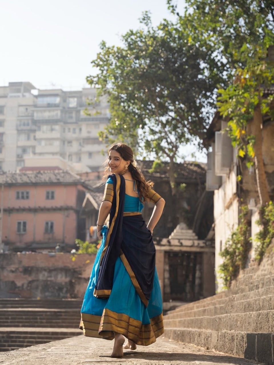 Kanjivaram Silk Lehenga Choli with Zari Weaving Dupatta Wedding Wear