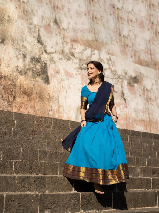 Kanjivaram Silk Lehenga Choli with Zari Weaving Dupatta Wedding Wear image 2