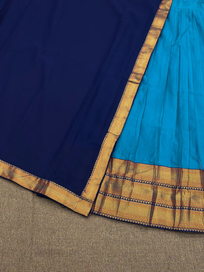 Kanjivaram Silk Lehenga Choli with Zari Weaving Dupatta Wedding Wear